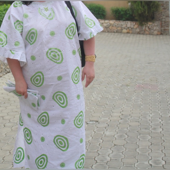Traditional African Long Kaftan Plus Size from Nigeria - Picture 1 of 9